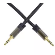 PREMIUMCORD kábel, tienený, Jack 3.5mm - Jack 3.5mm M/M 1, 5m