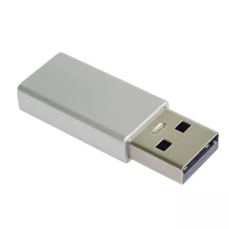 PremiumCord Adaptér USB-C na USB-A 2.0, strieborná