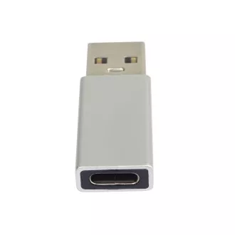 PremiumCord Adaptér USB-C na USB-A 2.0, strieborná