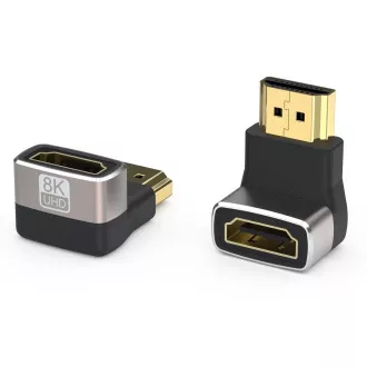 PREMIUMCORD Adaptér spojka 8K HDMI A - HDMI A, F/M, zahnutá do pravého uhla 90 ° PREMIUMCORD Adaptér spojka 8K HDMI A - HDMI A, F/M, zahnutá do pravého uhla 90 °