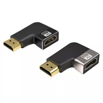 PREMIUMCORD Adaptér spojka 8K HDMI A - HDMI A, F/M, do uhla 90 ° - ľavá PREMIUMCORD Adaptér spojka 8K HDMI A - HDMI A, F/M, do uhla 90 ° - ľavá