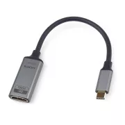PremiumCord Adaptér USB-C na HDMI rozlíšení obrazu 8K @ 60Hz, 4K @ 144Hz, 20cm