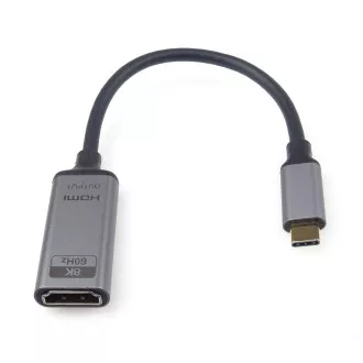 PremiumCord Adaptér USB-C na HDMI rozlíšení obrazu 8K @ 60Hz, 4K @ 144Hz, 20cm