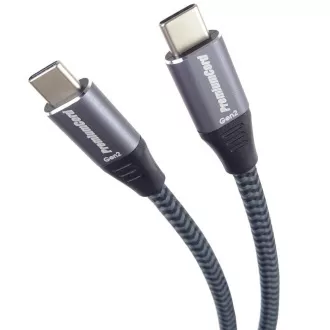 PREMIUMCORD USB-C kábel (USB 3.2 Gen2x2, 5A, 100W, 20Gbit/s) 3m, Sivá PREMIUMCORD USB-C kábel (USB 3.2 Gen2x2, 5A, 100W, 20Gbit/s) 3m, Sivá