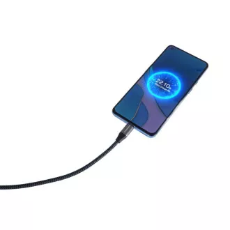 PREMIUMCORD USB-C zahnutý kábel (USB 3.2 Gen2x2, 5A, 100W, 20Gbit/s) 3m, Sivá PREMIUMCORD USB-C zahnutý kábel (USB 3.2 Gen2x2, 5A, 100W, 20Gbit/s) 3m, Sivá