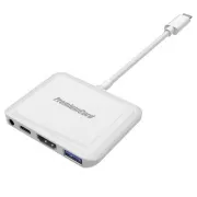 PremiumCord Prevodník USB-C na HDMI2.0+USB3.0+Audio+PD (pre iPad Pro)