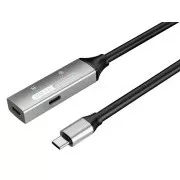PREMIUMCORD USB-C repeater a predlžovací kábel Male-Female, 5Gbps Aluminium 10m