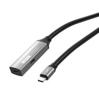 PREMIUMCORD USB-C repeater a predlžovací kábel Male-Female, 5Gbps Aluminium 10m