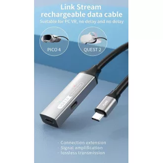 PREMIUMCORD USB-C repeater a predlžovací kábel Male-Female, 5Gbps Aluminium 10m