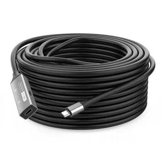 PREMIUMCORD USB-C repeater a predlžovací kábel Male-Female, 5Gbps Aluminium 10m