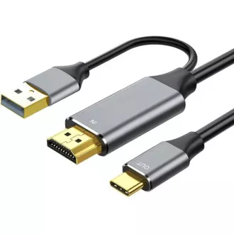 PREMIUMCORD Adaptér HDMI 2.0 na USB-C, 4K @ 60Hz, 2m PREMIUMCORD Adaptér HDMI 2.0 na USB-C, 4K @ 60Hz, 2m
