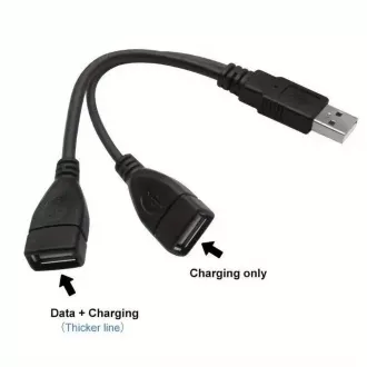 PREMIUMCORD Nabíjací kábel USB 2.0, 15cm, čierna