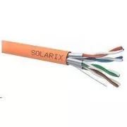 Inštalačný kábel Solarix STP, Cat6A, drôt, LSOH B2ca, cievka 500m SXKD-6A-STP-LSOH-B2ca