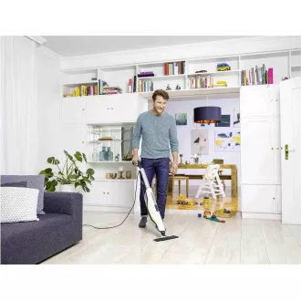 Karcher SC 3 Upright parný mop, 1600 W, eliminuje až 99, 999% vírusov a 99, 99% bežných domácich baktérií, biela