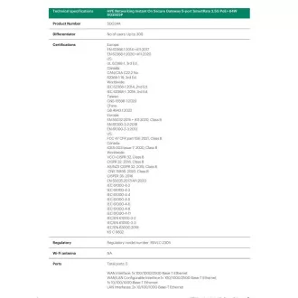 HPE Networking Instant On Secure Gateway 5-port SmartRate 2.5G PoE+ 64W SG2505P