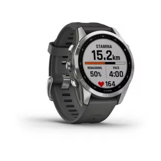 Garmin fenix 7s Glass, Silver/ Graphite Silicone Band, EÚ Garmin fenix 7s Glass, Silver/ Graphite Silicone Band, EÚ