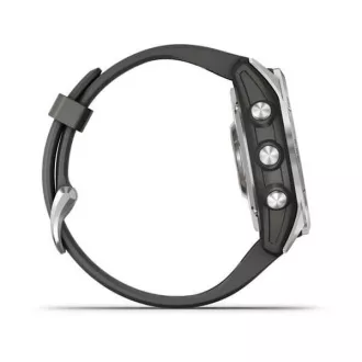 Garmin fenix 7s Glass, Silver/ Graphite Silicone Band, EÚ Garmin fenix 7s Glass, Silver/ Graphite Silicone Band, EÚ