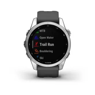 Garmin fenix 7s Glass, Silver/ Graphite Silicone Band, EÚ Garmin fenix 7s Glass, Silver/ Graphite Silicone Band, EÚ