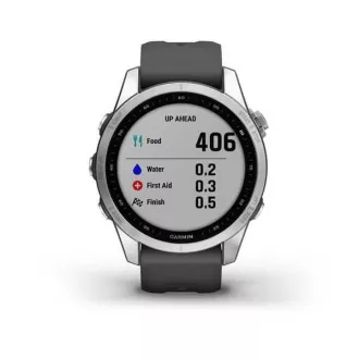 Garmin fenix 7s Glass, Silver/ Graphite Silicone Band, EÚ Garmin fenix 7s Glass, Silver/ Graphite Silicone Band, EÚ