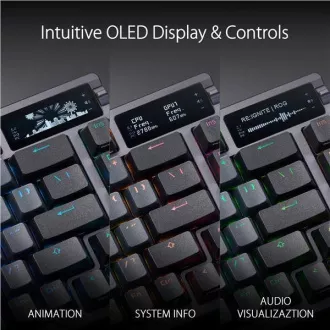 ASUS klávesnica ROG AZOTH, mechanická, Bluetooth, US, čierna
