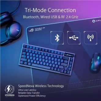 ASUS klávesnica ROG AZOTH, mechanická, Bluetooth, US, čierna