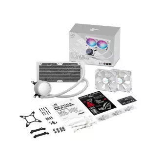 ASUS vodný chladič CPU AIO ROG RYUO III 240 ARGB WHITE, 2x120mm, LGA1851, AM5