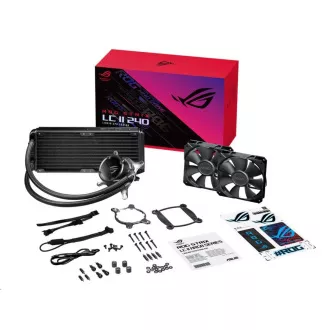 ASUS vodný chladič CPU AIO ROG STRIX LC II 240, 2x120mm, LGA1851, AM4 ASUS vodný chladič CPU AIO ROG STRIX LC II 240, 2x120mm, LGA1851, AM4