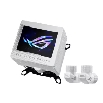 ASUS vodný blok CPU ROG RYUJIN III WB, 3.5" LCD displej, biela