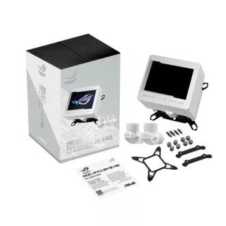 ASUS vodný blok CPU ROG RYUJIN III WB, 3.5" LCD displej, biela