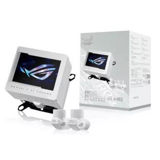 ASUS vodný blok CPU ROG RYUJIN III WB, 3.5" LCD displej, biela