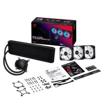 ASUS vodný chladič AIO ROG STRIX LC III 360 ARGB LCD, 3x120mm, LCD Displej, LGA1851, AM5, čierna