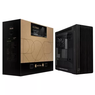 ASUS case PROART PA602 WOOD TG PWM BLACK, Mid Tower, priehľadná bočnica, čierna