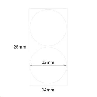 Niimbot štítky R 14x28mm 220ks WhiteRound B pre D11 a D110