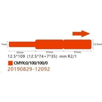 Niimbot štítky na káble RXL 12, 5x109mm 65ks Red pre D11 a D110