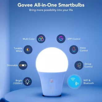 Govee Smart žiarovka RGBWW 12W-85W 1200lm E27 Long Life