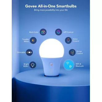 Govee Smart žiarovka RGBWW 9W-60W 800lm E27 Long Life