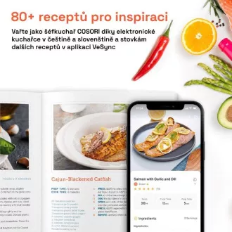 Cosori P653 PREMIUM II Plus Chef edition 6, 2l teplovzdušná fritéza, čierna Cosori P653 PREMIUM II Plus Chef edition 6, 2l teplovzdušná fritéza, čierna