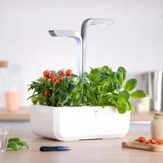 Véritable SMART - Automatický kvetináč s reguláciou osvetlenia, biela