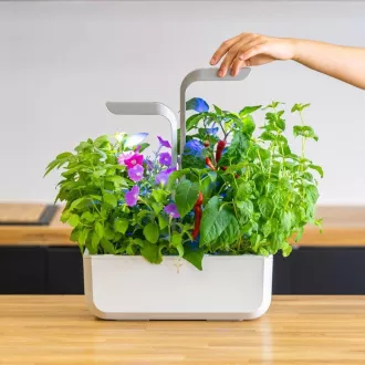 Véritable SMART - Automatický kvetináč s reguláciou osvetlenia, biela