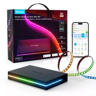 Govee AI Sync Box 2 Smart TV RGBICW podsvietenie 55-65" Govee AI Sync Box 2 Smart TV RGBICW podsvietenie 55-65"