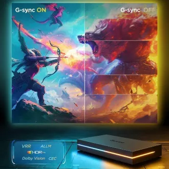 Govee AI Sync Box 2 Smart TV RGBICW podsvietenie 55-65" Govee AI Sync Box 2 Smart TV RGBICW podsvietenie 55-65"