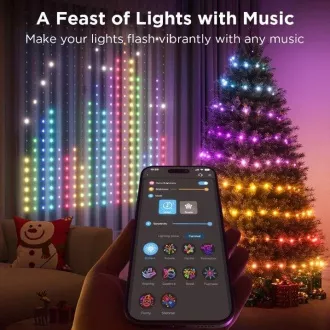 Govee Netflix RGBIC Curtain Light 400 LED - 1, 5 x 1, 5m