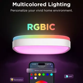 Govee RGBICWW Smart štvorhranné stropné svetlo 2400lm 30cm Matter