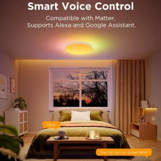 Govee RGBICWW Smart okrúhle stropné svetlo 4300lm 38cm Matter