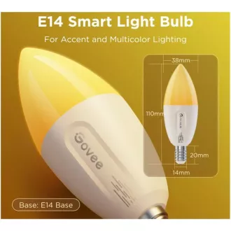 Govee Smart žiarovka RGBWW 5W-50W 450lm E14 Long Life 2ks Matter