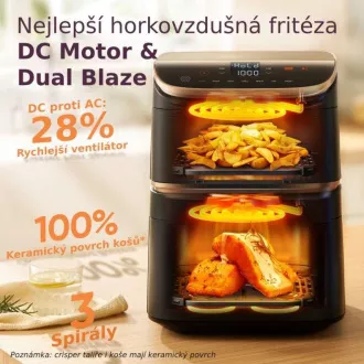 Cosori Turbo Tower Pro múdra teplovzdušná fritéza 10, 8l čierna