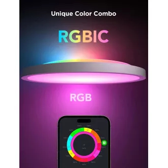 Govee RGBICWW Smart okrúhle stropné svetlo 2400lm 30cm Matter