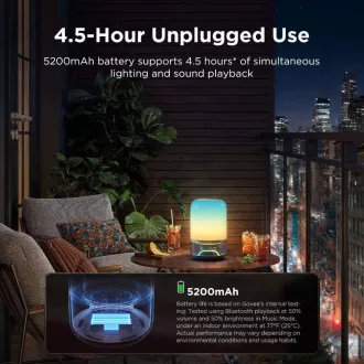 Govee Table Lamp 2 RGBW Akumulátorová lampa s reproduktorom - zvuk od JBL Govee Table Lamp 2 RGBW Akumulátorová lampa s reproduktorom - zvuk od JBL