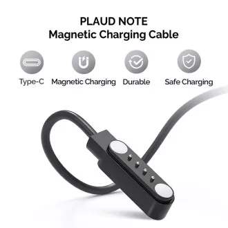 PLAUD NOTE Accessory Kit Black - Nabíjačka a magnetický clip, čierna