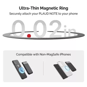 PLAUD NOTE Accessory Kit Black - Nabíjačka a magnetický clip, čierna